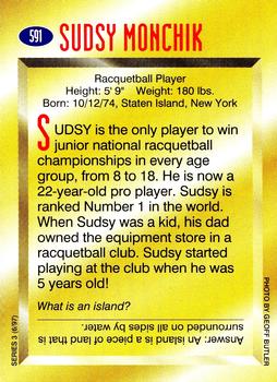 1997 Sports Illustrated for Kids #591 Sudsy Monchik Back