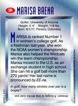 1997 Sports Illustrated for Kids #594 Marisa Baena Back