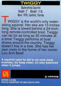 1998 Sports Illustrated for Kids #676 Twiggy (squirrel) Back