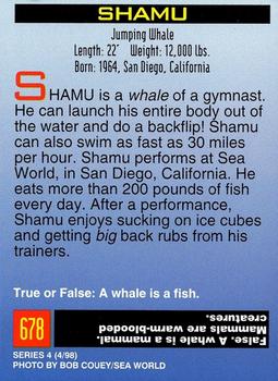 1998 Sports Illustrated for Kids #678 Shamu (whale) Back