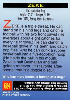 1998 Sports Illustrated for Kids #684 Zeke (dog) Back