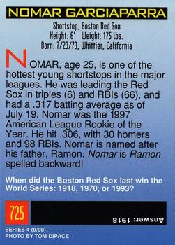 1998 Sports Illustrated for Kids #725 Nomar Garciaparra Back