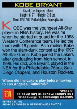 1998 Sports Illustrated for Kids #739 Kobe Bryant Back