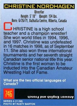 1998 Sports Illustrated for Kids #746 Christine Nordhagen Back