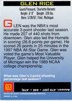 1998 Sports Illustrated for Kids #653 Glen Rice Back