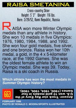 1998 Sports Illustrated for Kids #663 Raisa Smetanina Back