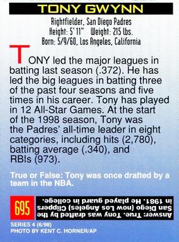 1998 Sports Illustrated for Kids #695 Tony Gwynn Back