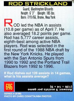 1998 Sports Illustrated for Kids #696 Rod Strickland Back
