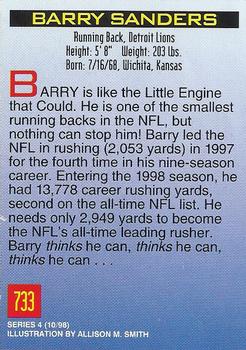 1998 Sports Illustrated for Kids #733 Barry Sanders Back