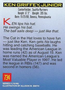 1998 Sports Illustrated for Kids #734 Ken Griffey Jr. Back