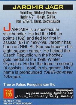 1999 Sports Illustrated for Kids #765 Jaromir Jagr Back