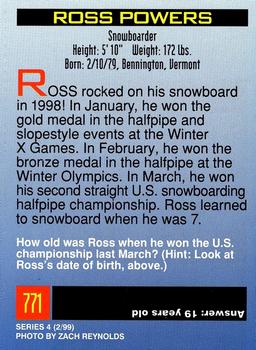1999 Sports Illustrated for Kids #771 Ross Powers Back