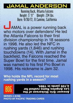 1999 Sports Illustrated for Kids #806 Jamal Anderson Back