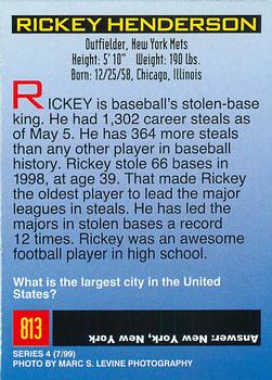 1999 Sports Illustrated for Kids #813 Rickey Henderson Back