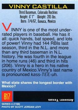 1999 Sports Illustrated for Kids #817 Vinny Castilla Back