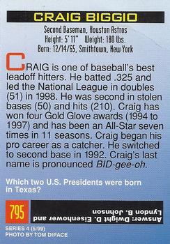 1999 Sports Illustrated for Kids #795 Craig Biggio Back