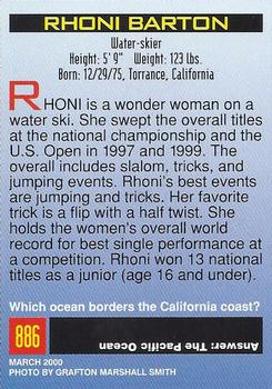 2000 Sports Illustrated for Kids I (Jan-Nov 2000) #886 Rhoni Barton Back
