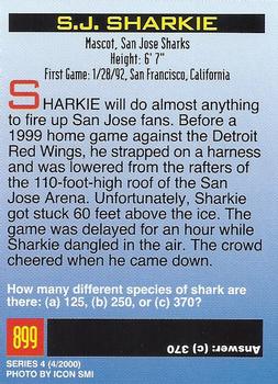2000 Sports Illustrated for Kids I (Jan-Nov 2000) #899 S.J. Sharkie Back