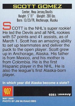 2000 Sports Illustrated for Kids I (Jan-Nov 2000) #907 Scott Gomez Back