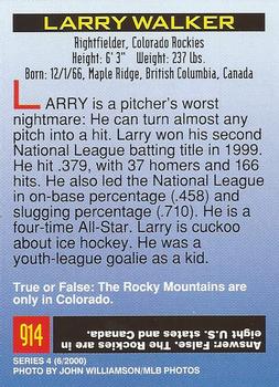 2000 Sports Illustrated for Kids I (Jan-Nov 2000) #914 Larry Walker Back