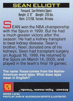 2000 Sports Illustrated for Kids I (Jan-Nov 2000) #928 Sean Elliott Back