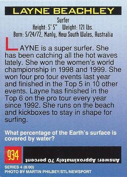 2000 Sports Illustrated for Kids I (Jan-Nov 2000) #934 Layne Beachley Back