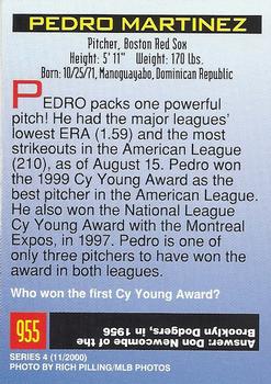 2000 Sports Illustrated for Kids I (Jan-Nov 2000) #955 Pedro Martinez Back