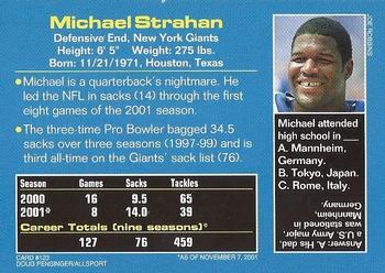 2002 Sports Illustrated for Kids #123 Michael Strahan Back