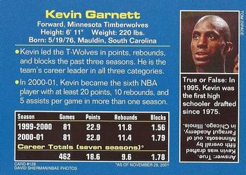 2002 Sports Illustrated for Kids #128 Kevin Garnett Back