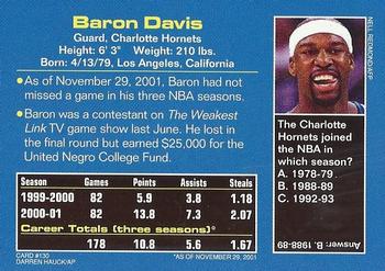 2002 Sports Illustrated for Kids #130 Baron Davis Back