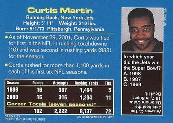 2002 Sports Illustrated for Kids #133 Curtis Martin Back