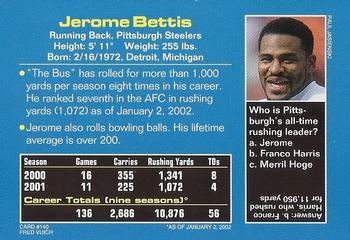 2002 Sports Illustrated for Kids #140 Jerome Bettis Back