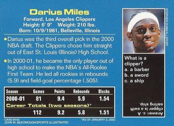 2002 Sports Illustrated for Kids #142 Darius Miles Back