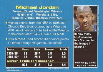2002 Sports Illustrated for Kids #149 Michael Jordan Back