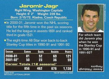 2002 Sports Illustrated for Kids #159 Jaromir Jagr Back