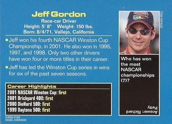 2002 Sports Illustrated for Kids #160 Jeff Gordon Back