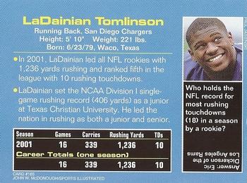 2002 Sports Illustrated for Kids #165 LaDainian Tomlinson Back