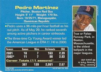 2002 Sports Illustrated for Kids #182 Pedro Martinez Back