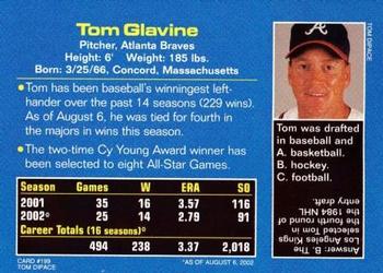 2002 Sports Illustrated for Kids #199 Tom Glavine Back