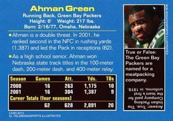 2002 Sports Illustrated for Kids #213 Ahman Green Back