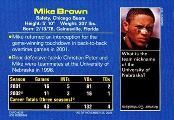 2003 Sports Illustrated for Kids #235 Mike Brown Back