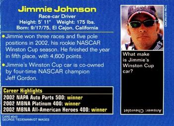 2003 Sports Illustrated for Kids #243 Jimmie Johnson Back