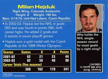 2003 Sports Illustrated for Kids #296 Milan Hejduk Back