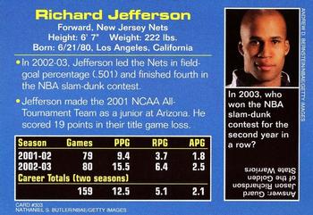 2003 Sports Illustrated for Kids #303 Richard Jefferson Back