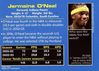 2003 Sports Illustrated for Kids #328 Jermaine O'Neal Back