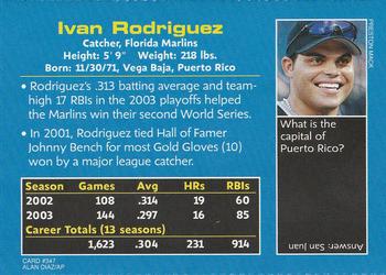 2004 Sports Illustrated for Kids #347 Ivan Rodriguez Back