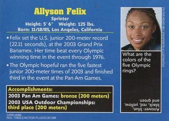 2004 Sports Illustrated for Kids #386 Allyson Felix Back