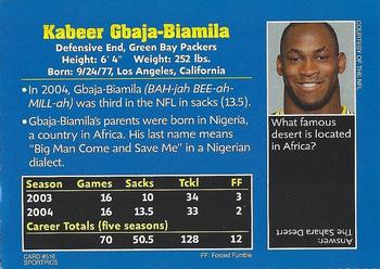 2005 Sports Illustrated for Kids #516 Kabeer Gbaja-Biamila Back