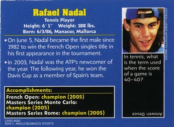 2005 Sports Illustrated for Kids #520 Rafael Nadal Back
