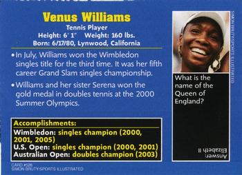2005 Sports Illustrated for Kids #526 Venus Williams Back